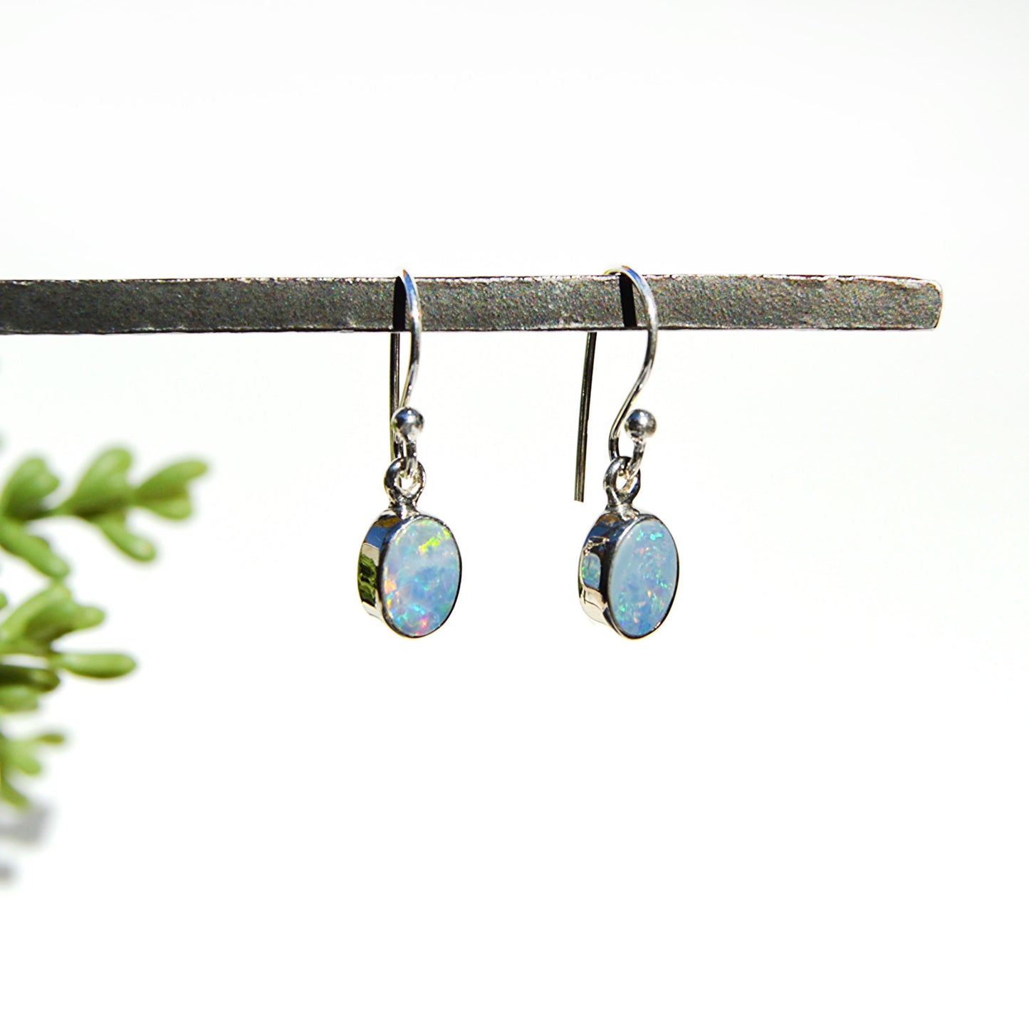 Australian Opal Dangle Earrings