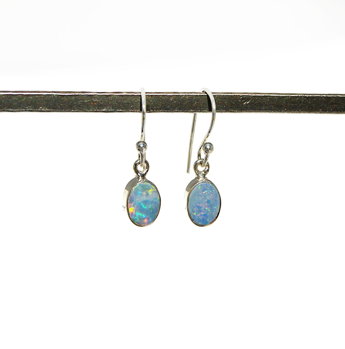 Australian Opal Dangle Earrings