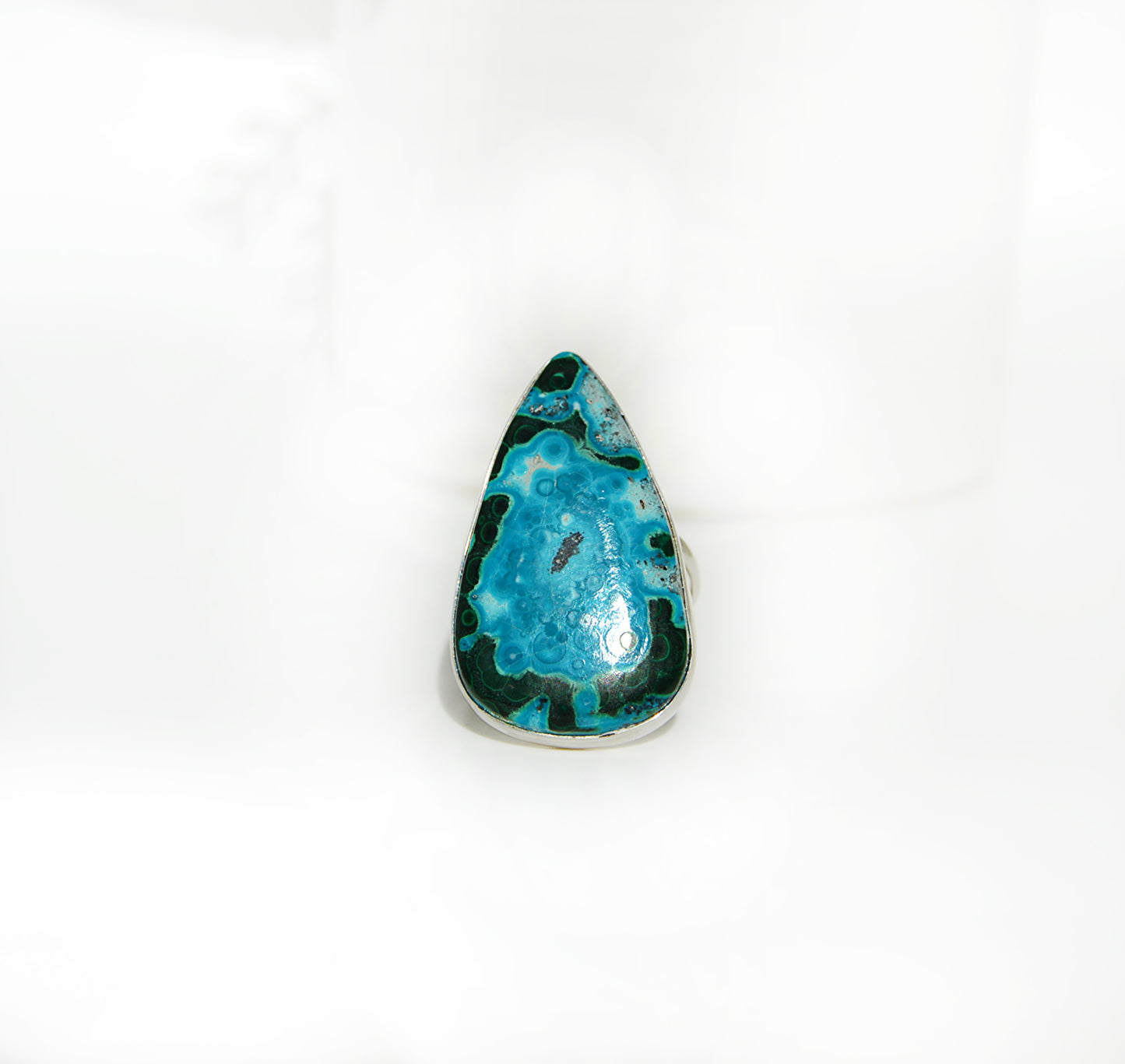 Chrysocolla Double Band Ring Size 9