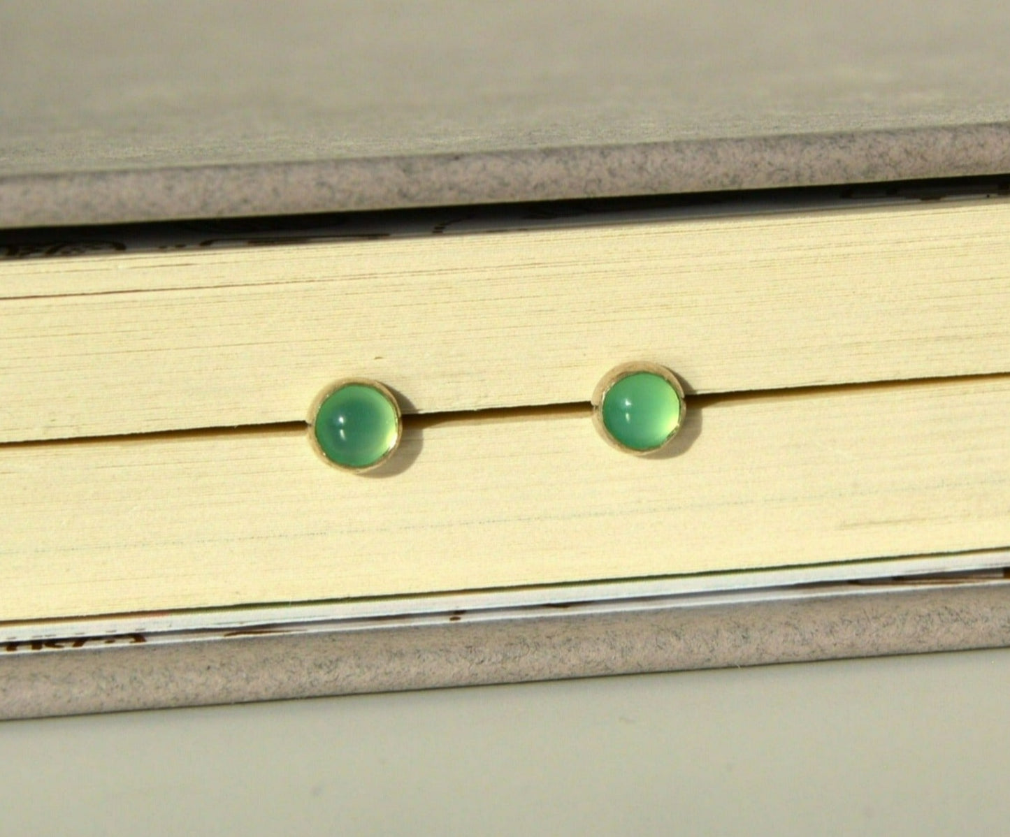 Chrysoprase Stud Earrings