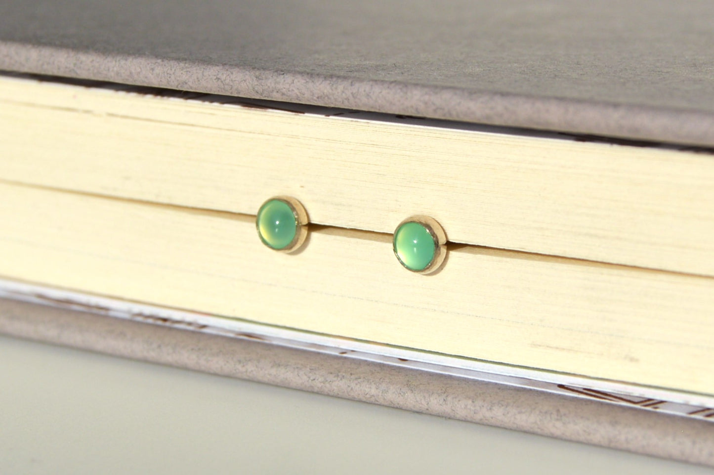 Chrysoprase Stud Earrings