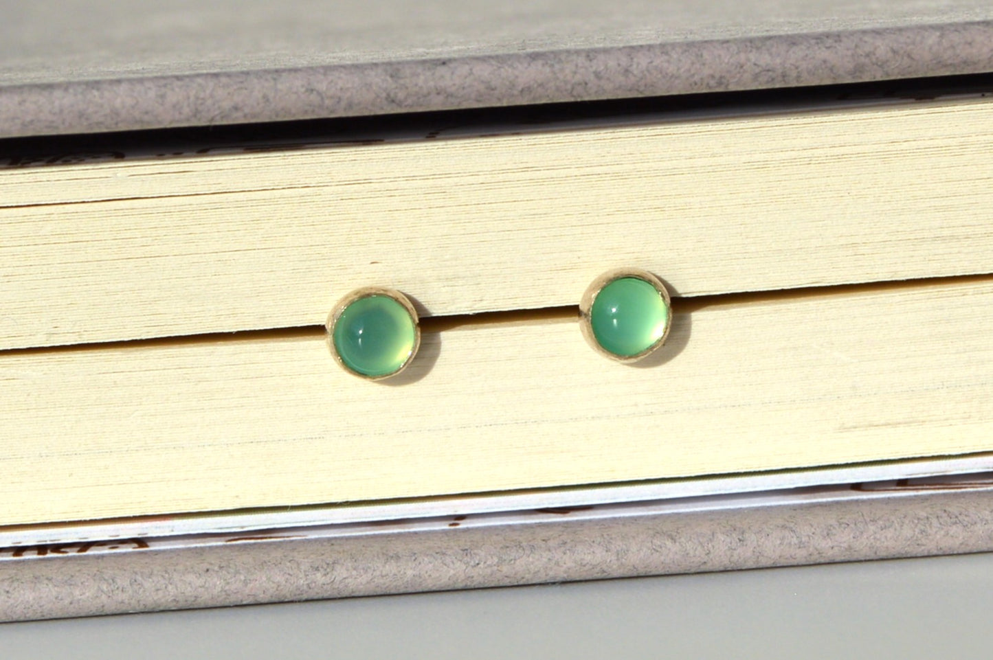 Chrysoprase Stud Earrings