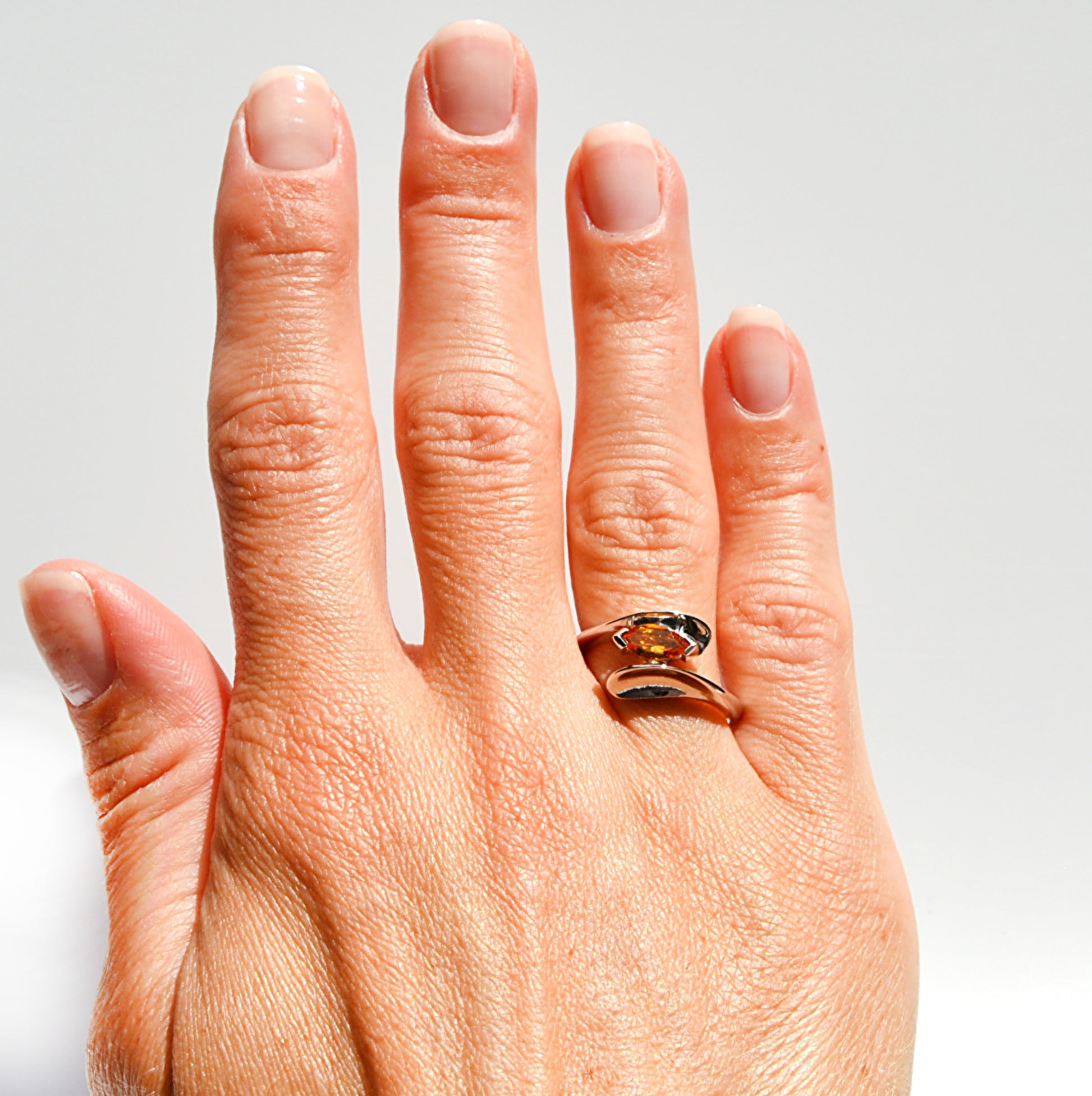 JeniMarie Jewelry with a rare yellow citrine stone set in sterling silver with a fun band and comfort fit. 
