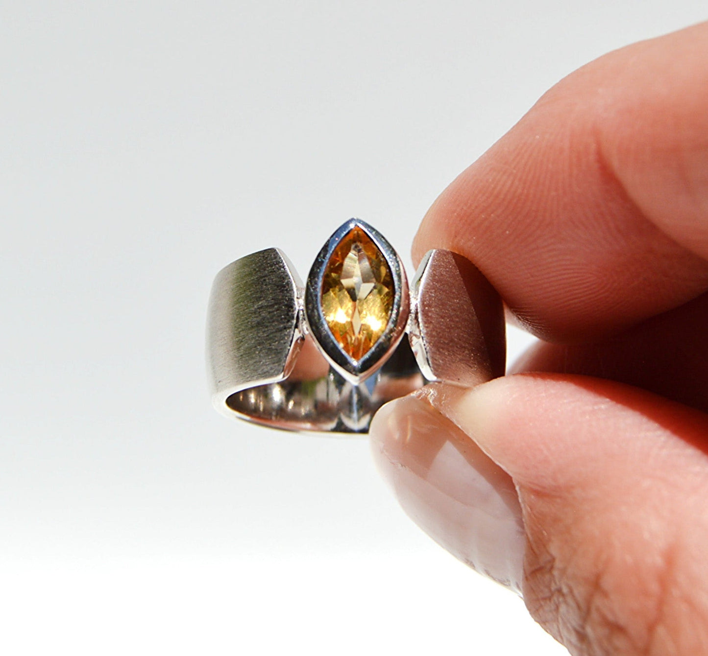 JeniMarie Jewelry with a custom and one of a kind citrine ring set in sterling silver. 