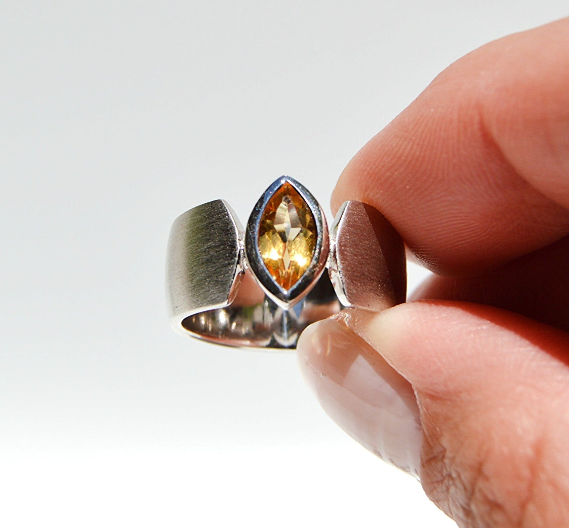 JeniMarie Jewelry with a custom and one of a kind citrine ring set in sterling silver. 