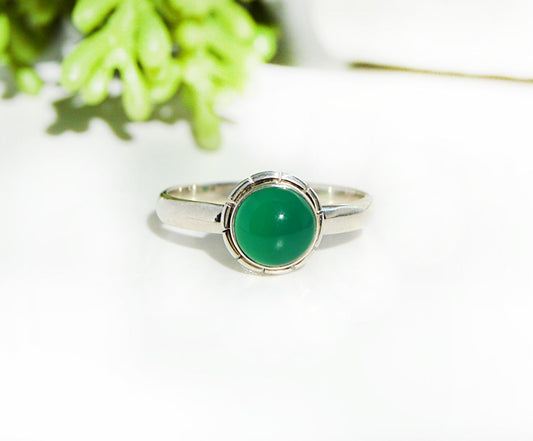 Green Onyx Ring Size 11