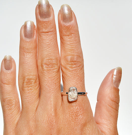 Herkimer Diamond Ring Size 10