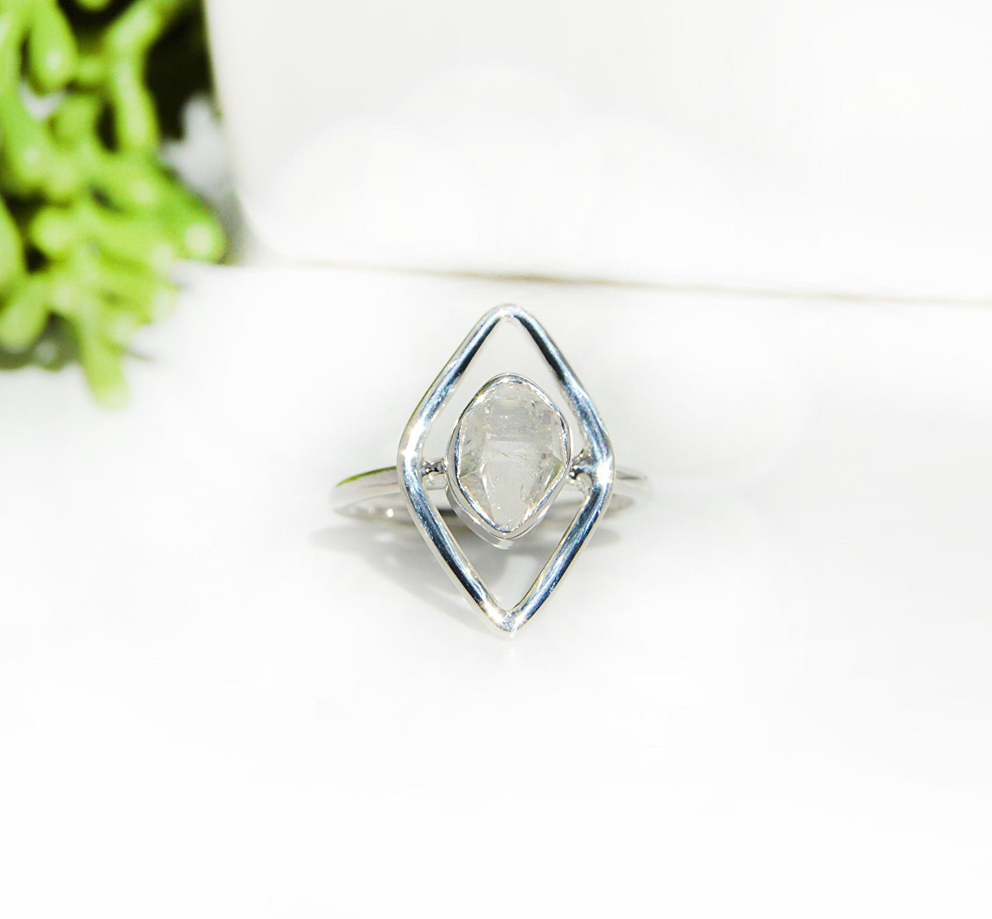 Herkimer Diamond Ring Size 7