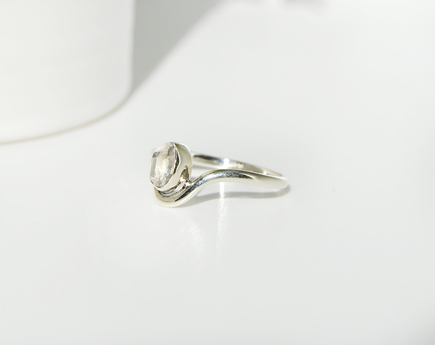 Herkimer Diamond Snow Ring Size 10