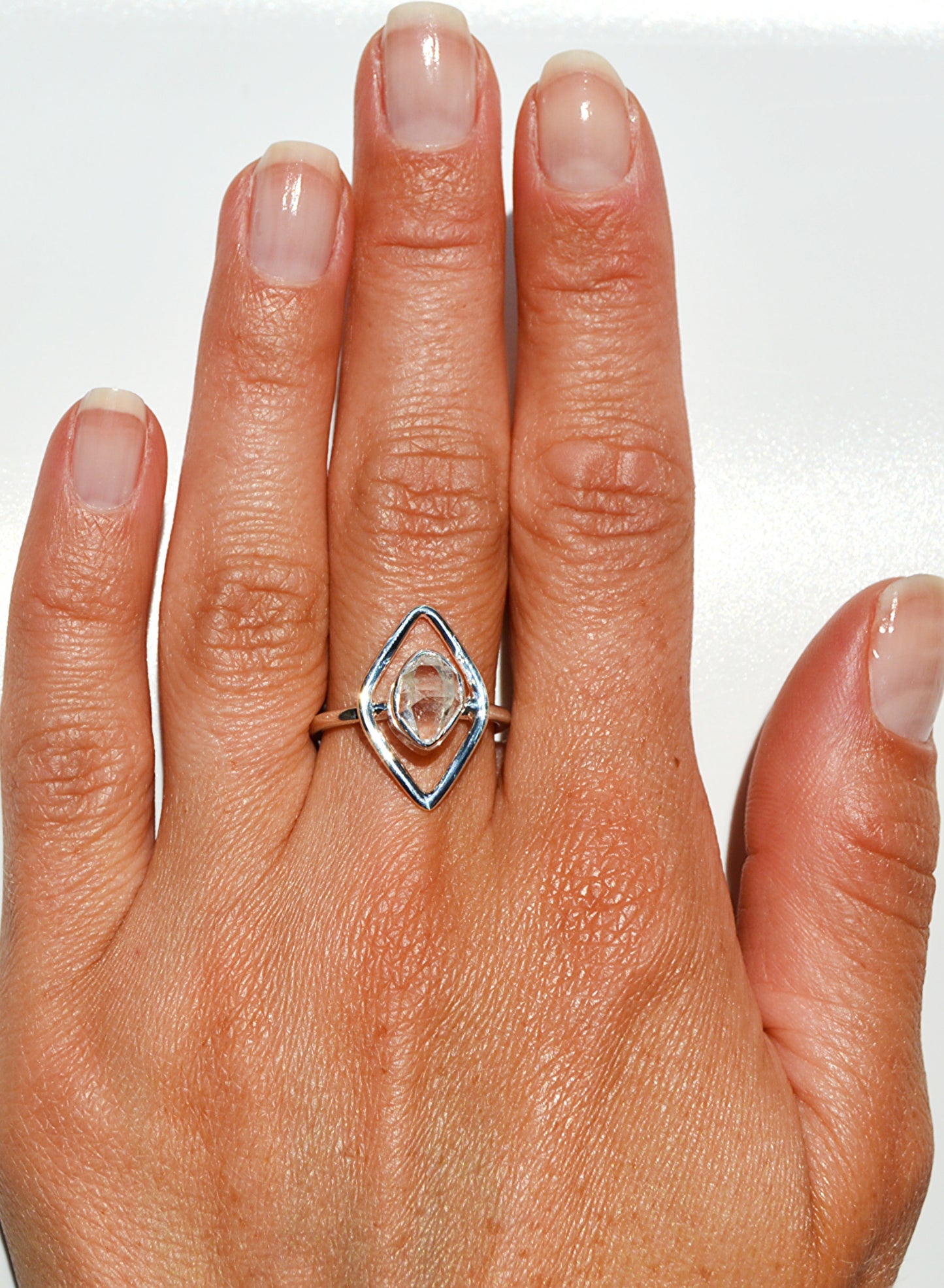 Herkimer Diamond Ring Size 7