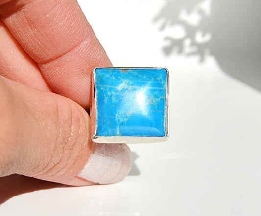 Blue Howlite Ring Size 7.5