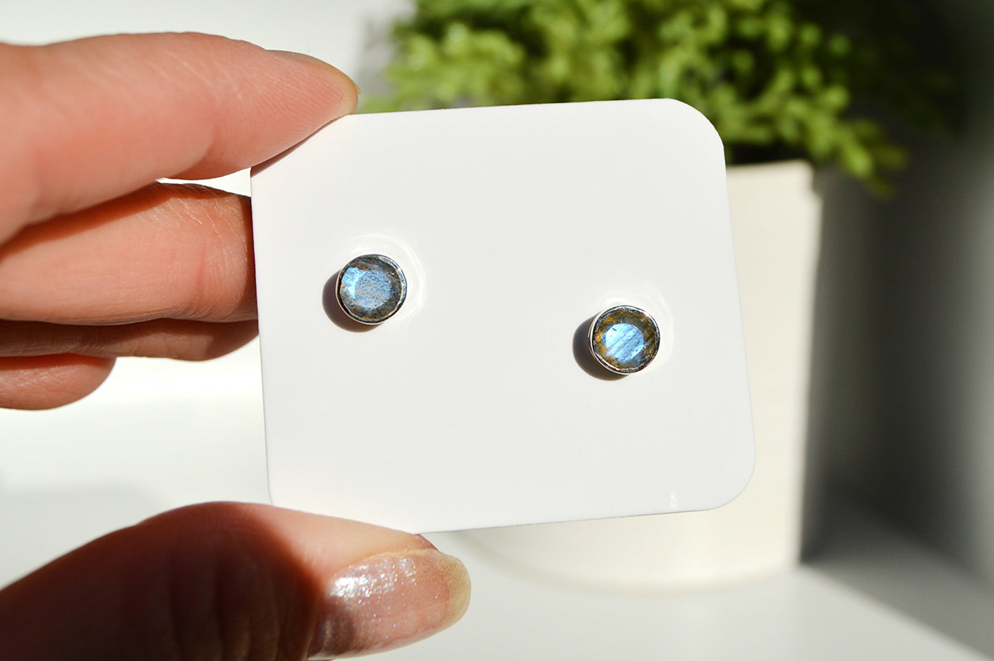 Labradorite Stud Earrings