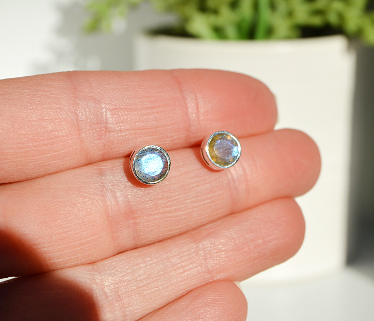 Labradorite Stud Earrings