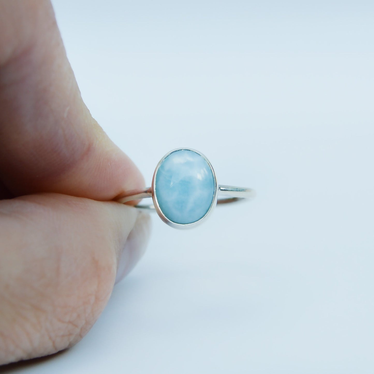 JeniMarie Jewelry with a ocean inspired larimar ring set in sterling silver. 