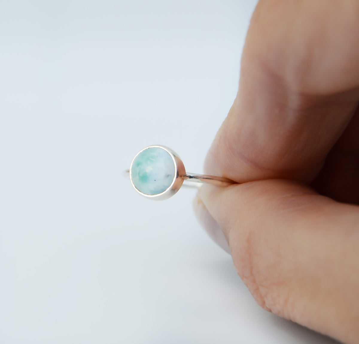 JeniMarie Jewelry with a beautiful larimar ring set in sterling silver. 