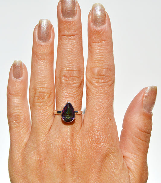 Mystic Topaz Pear Ring