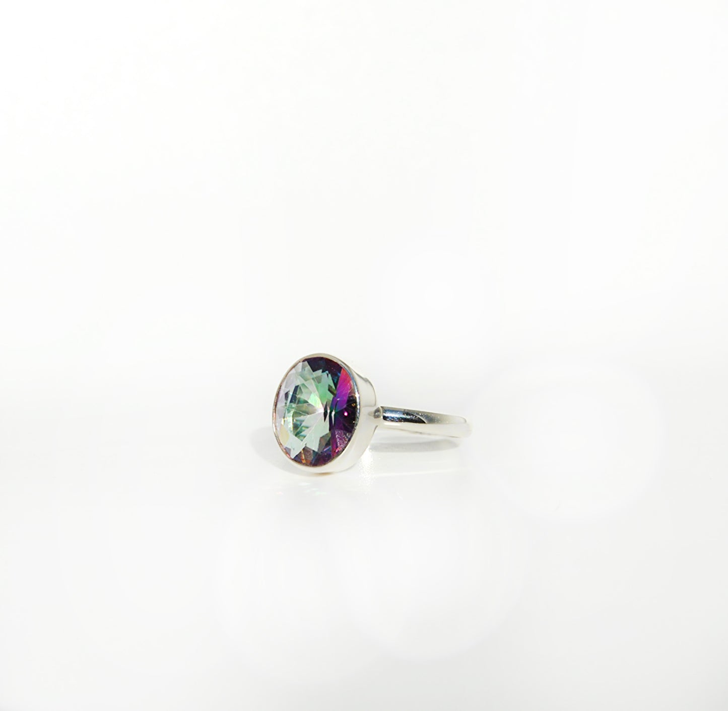 Mystic Topaz Bold Oval Ring Size 10