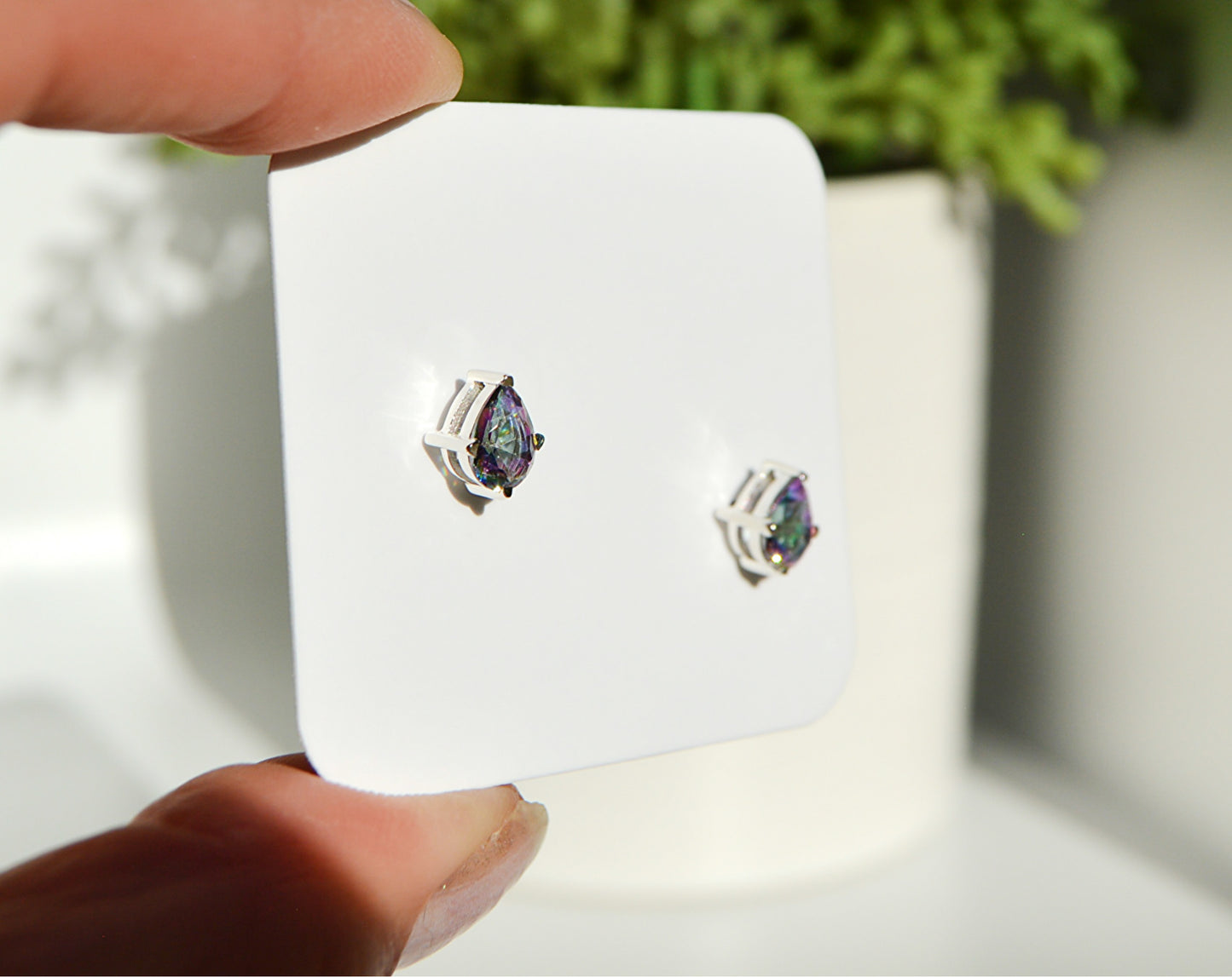Mystic Topaz Stud Earrings