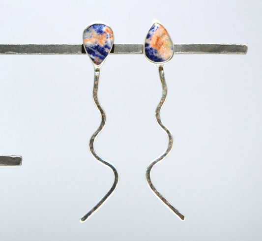 Orange Sodalite Earrings