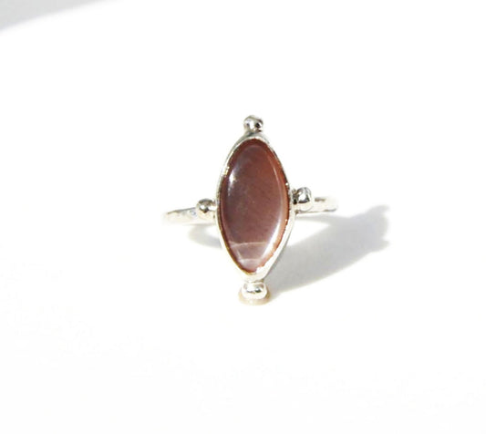 Pink Moonstone Ring Size 5