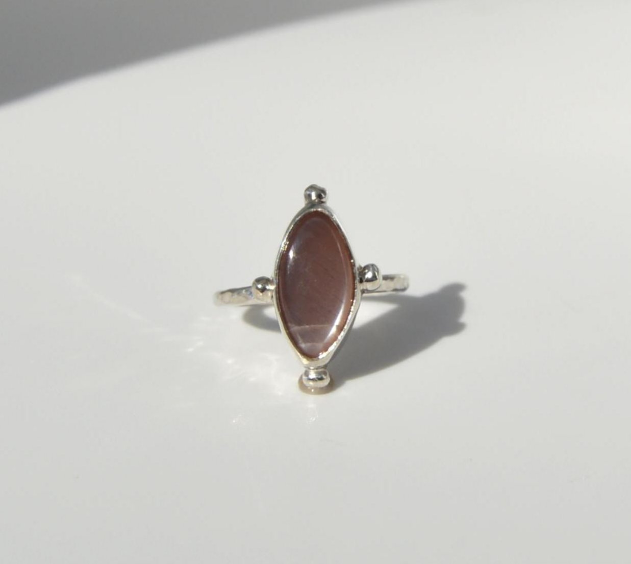 Pink Moonstone Ring Size 5