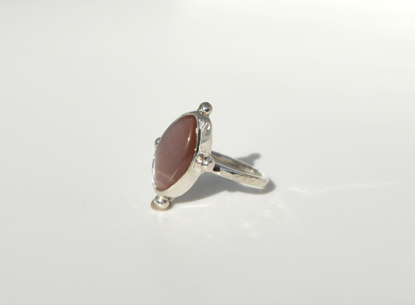 Pink Moonstone Ring Size 5