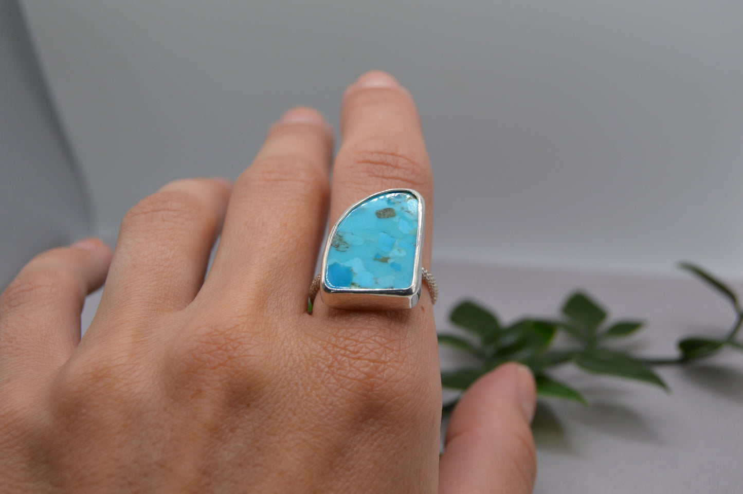 Turquoise Surf Ring Size 9.5