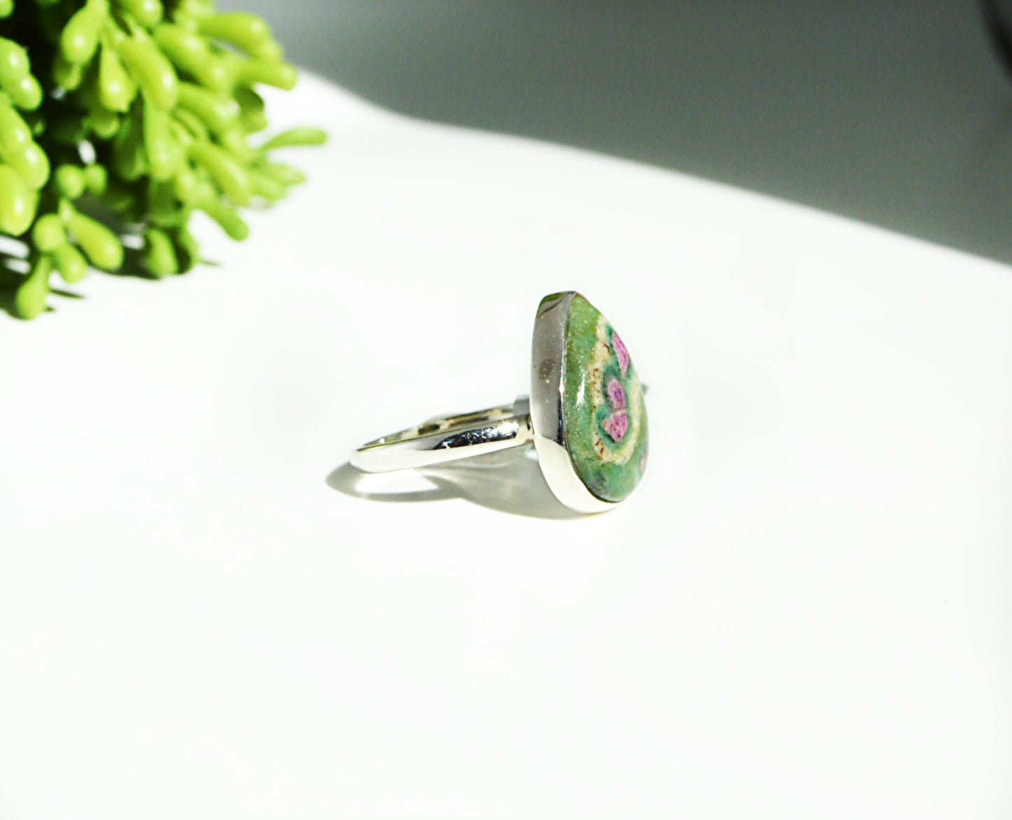 Ruby Zoisite Ring Size 8