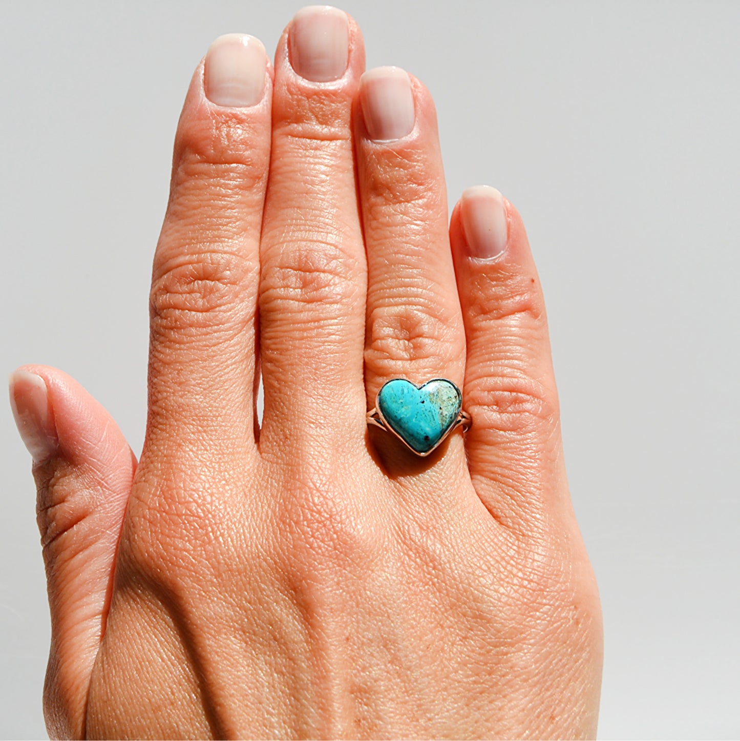 JeniMarie Jewelry Shattuckite ring with a comfort band set in sterling silver. 