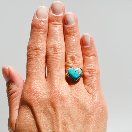 JeniMarie Jewelry Shattuckite ring with a comfort band set in sterling silver. 