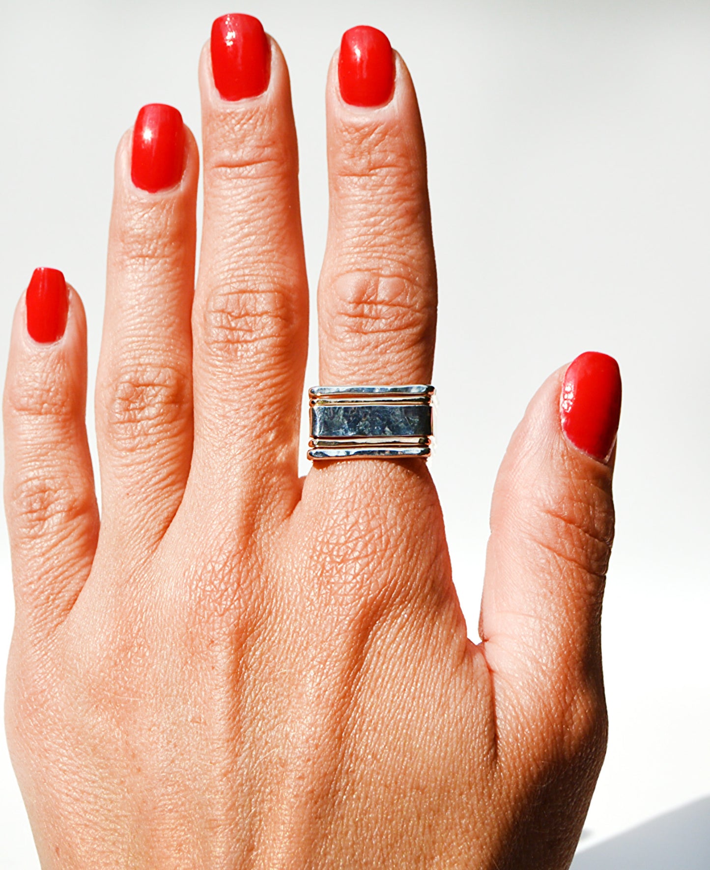 Thick Sterling Silver Square Ring