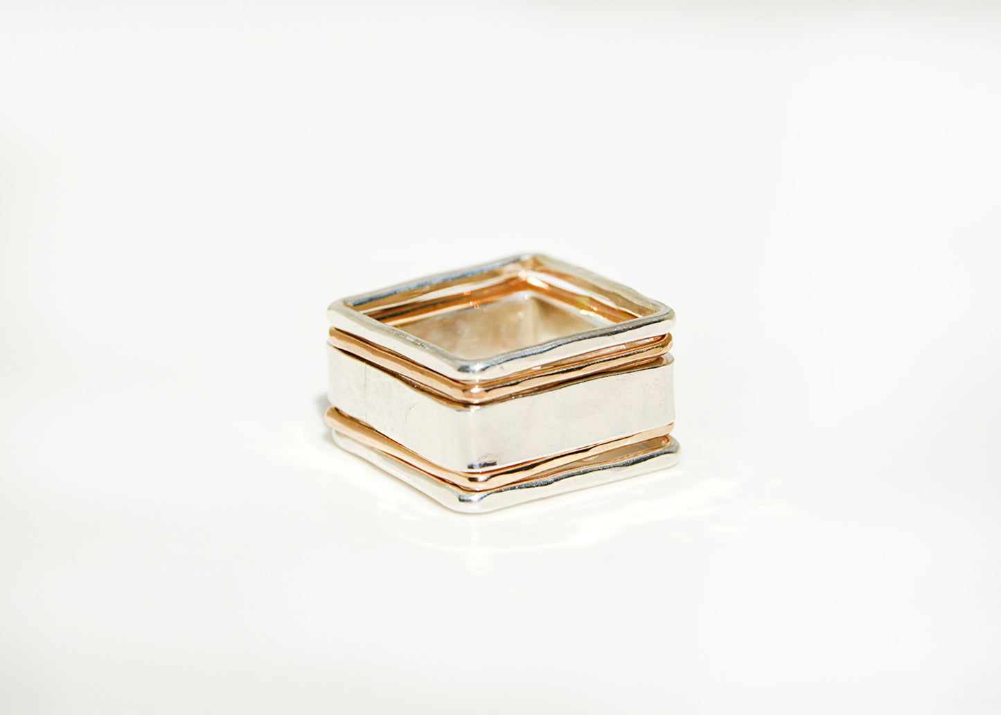 Thick Sterling Silver Square Ring