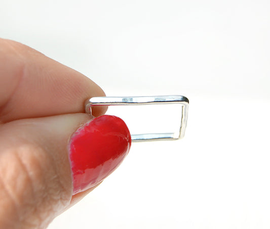 Square Ring in Silver or Gold
