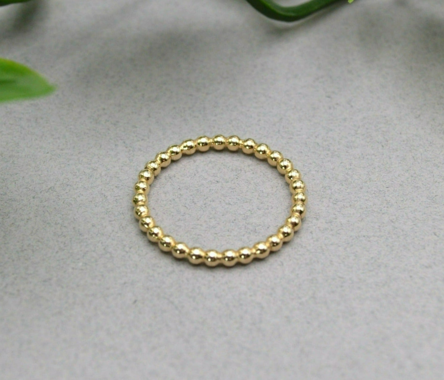 Stack Ring Beaded in Gold or Silver