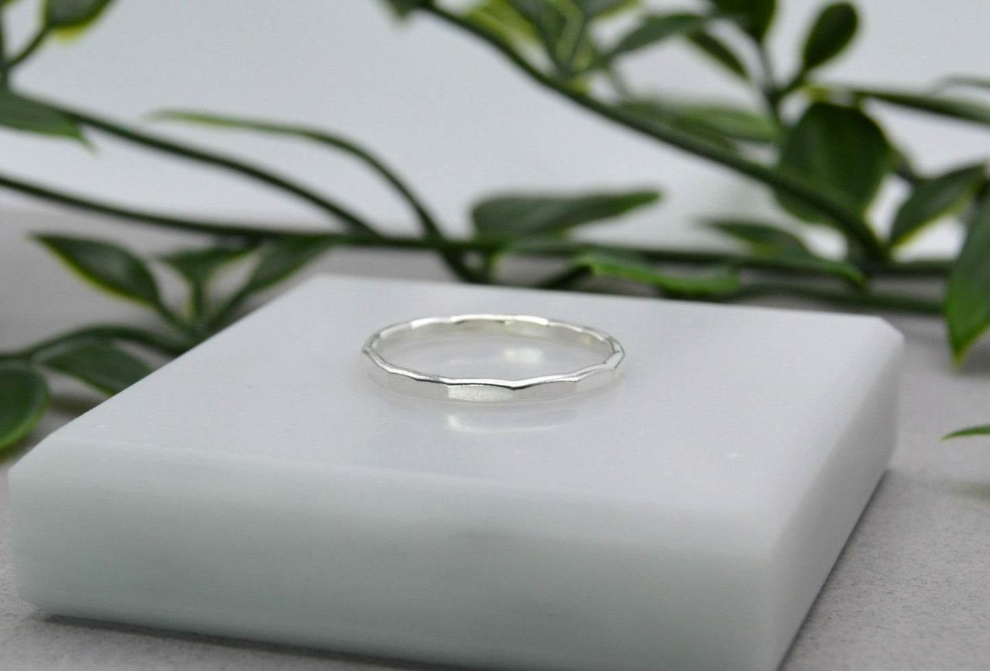 Stack Ring Hammered in Gold or Silver