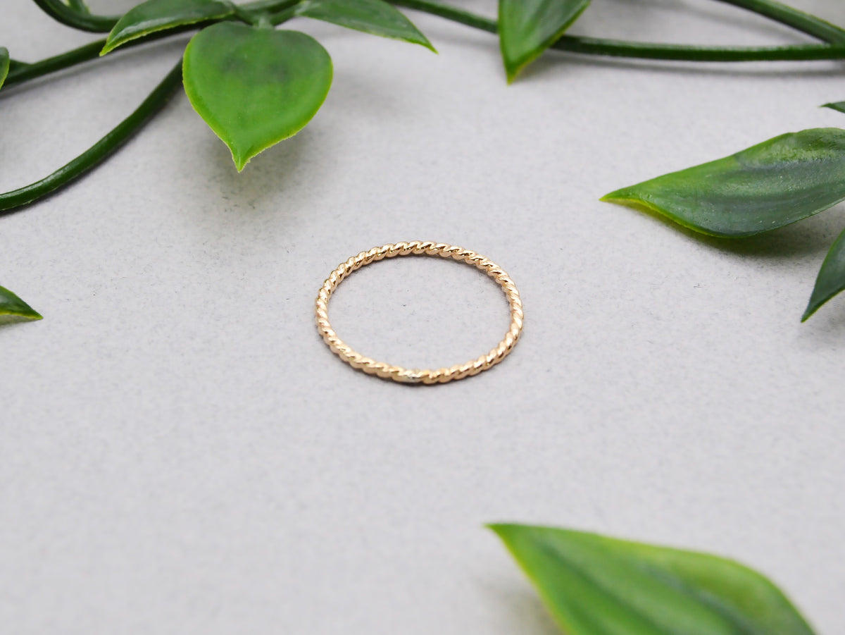 Rope Stack Ring in Sterling Silver or Gold