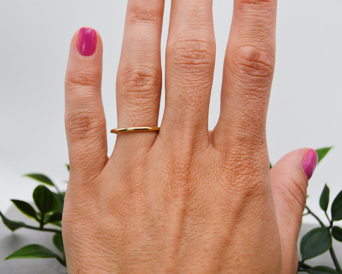 Smooth Stack Ring in Sterling Silver or Gold