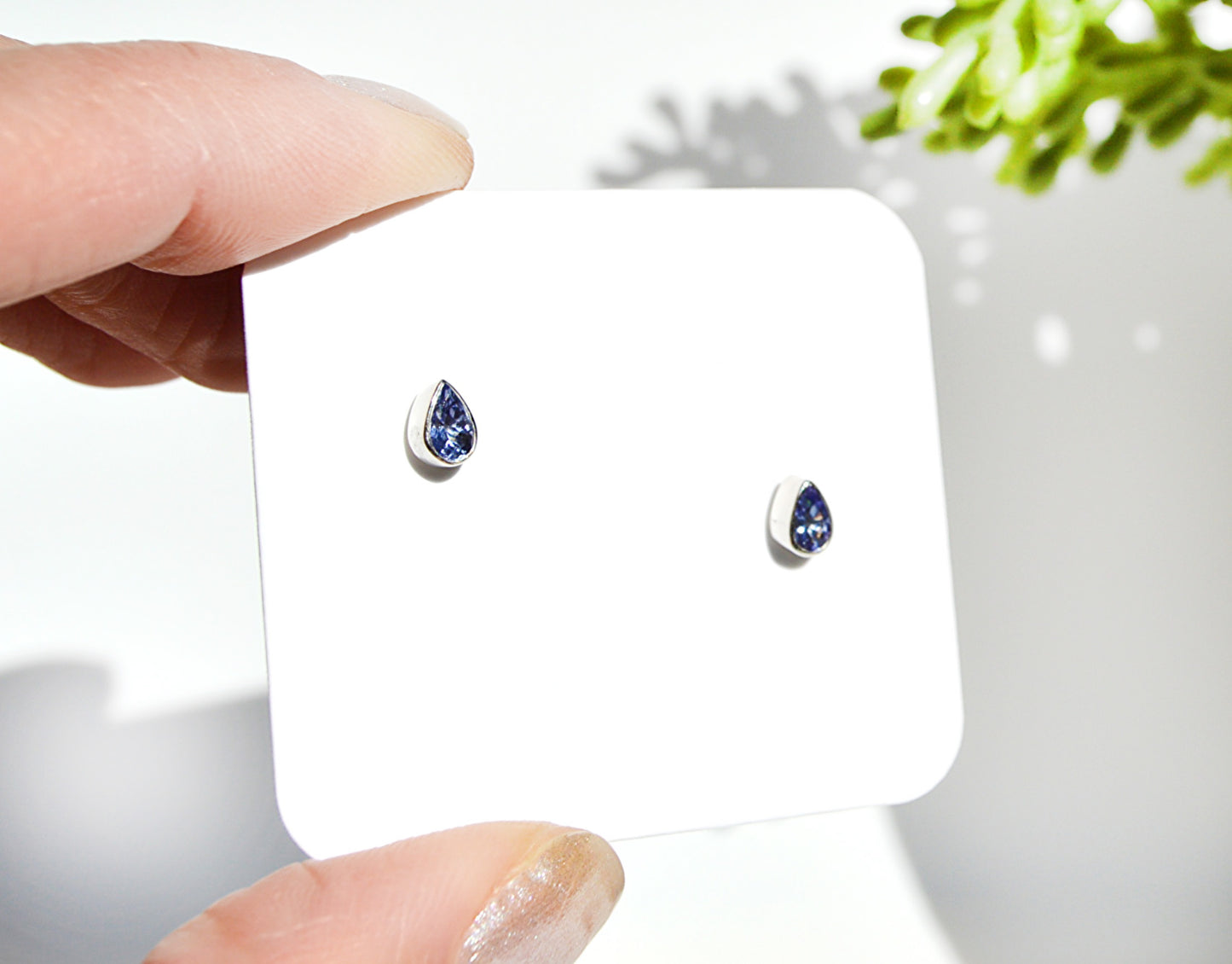 Tanzanite Tear Drop Studs