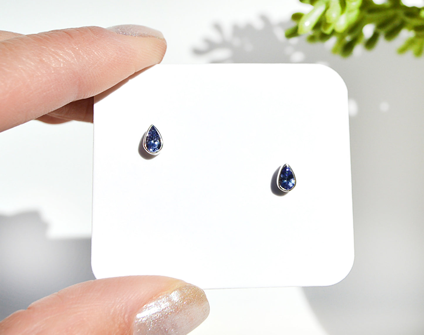 Tanzanite Tear Drop Studs