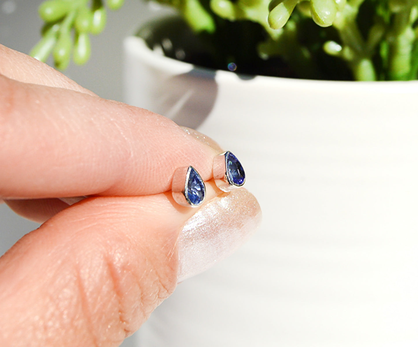 Tanzanite Tear Drop Studs