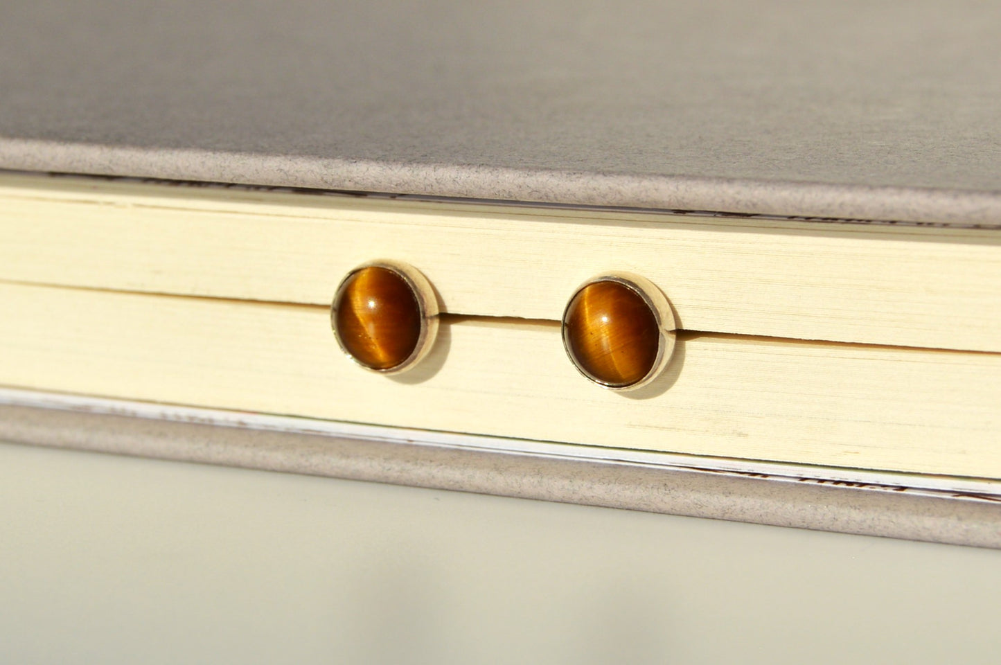 Tigers Eye Stud Earrings