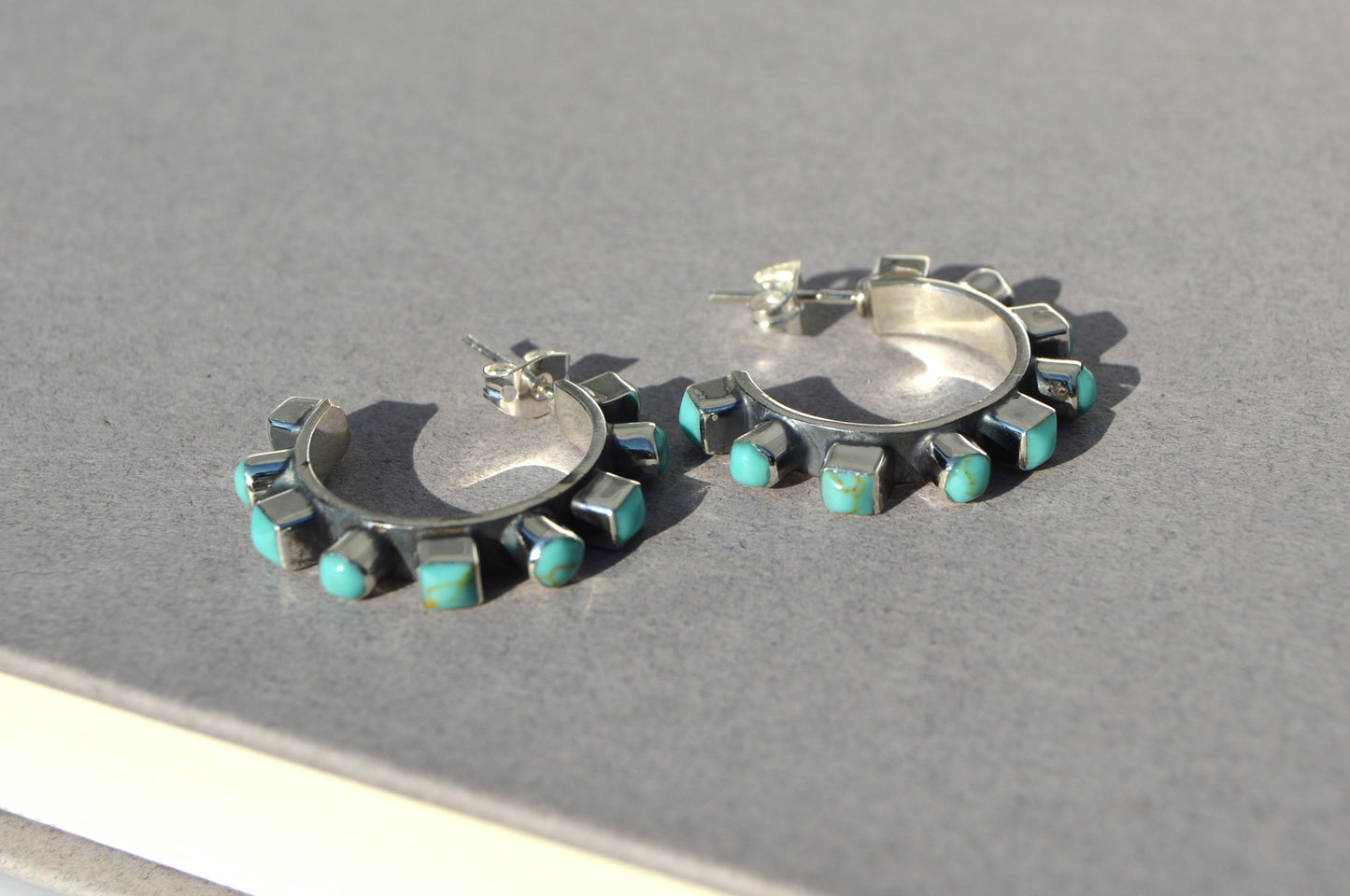 Turquoise Hoops