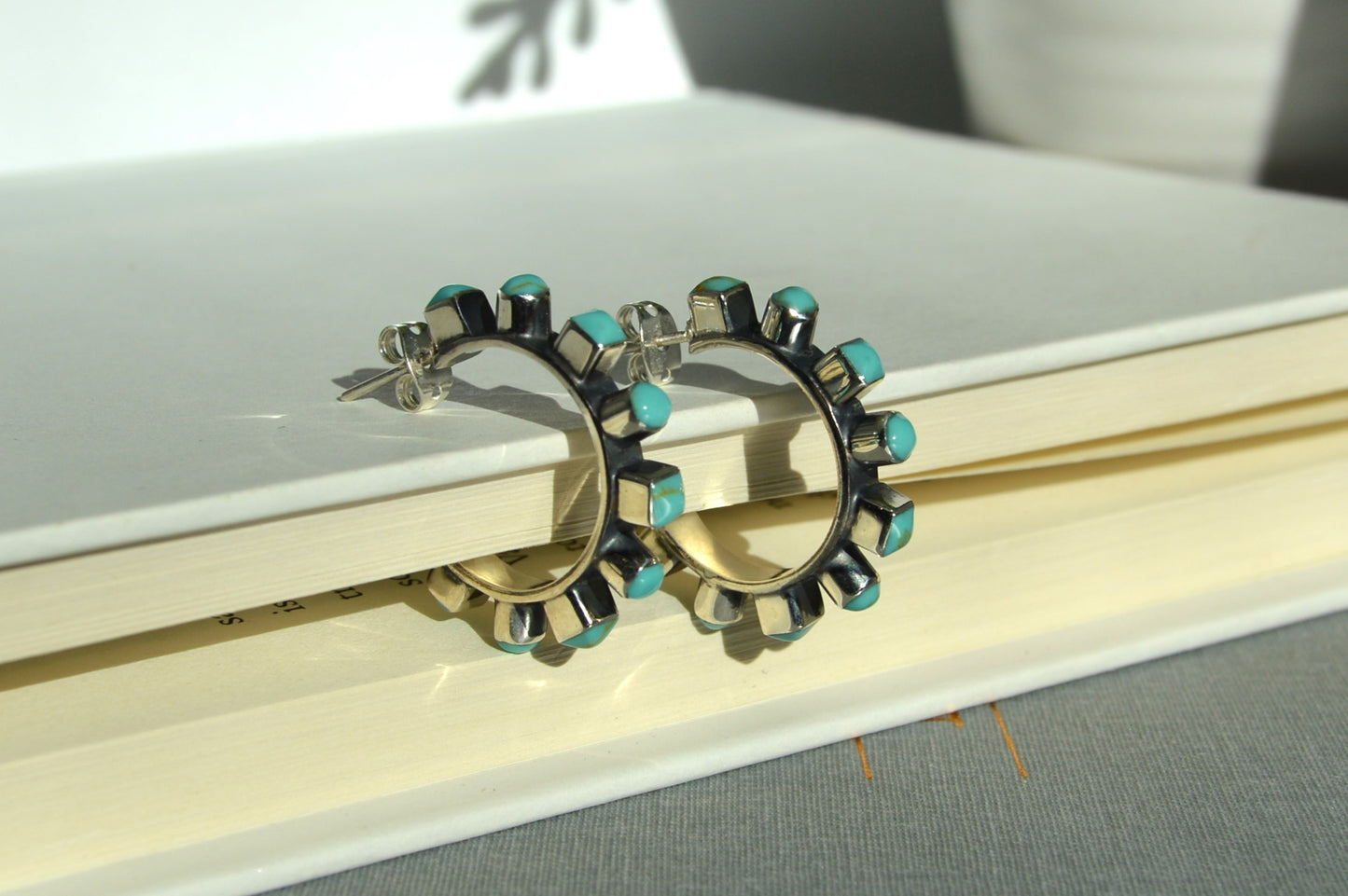 Turquoise Hoops