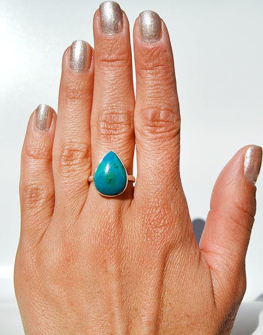 Turquoise Cocktail Ring Size 7