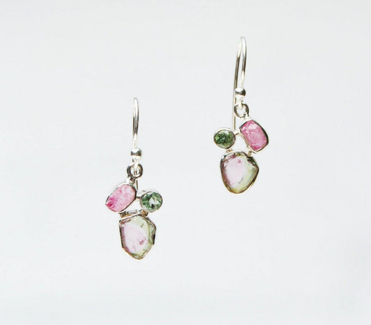 Watermelon Tourmaline Earrings