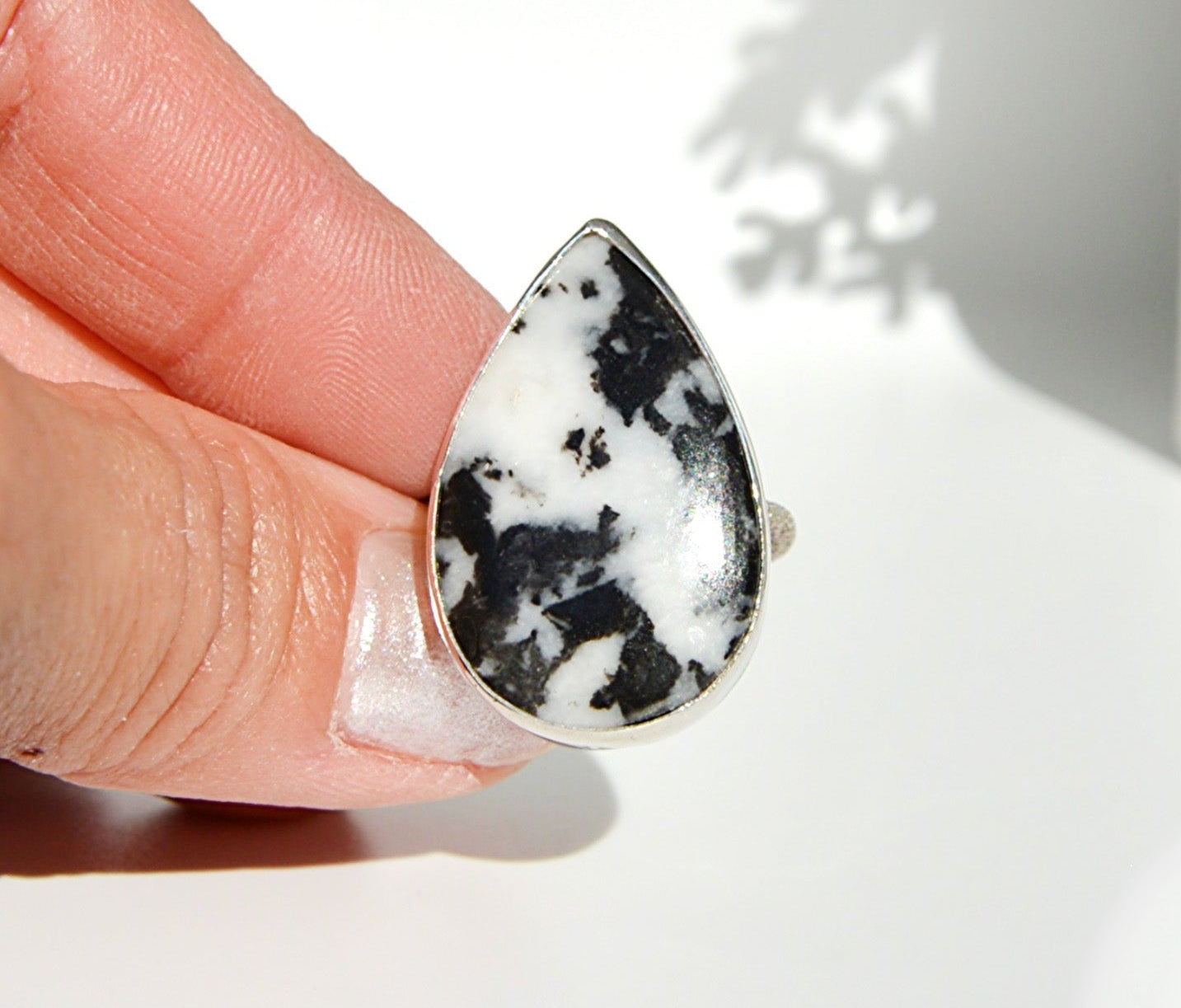 Zebra Agate Ring Size 10