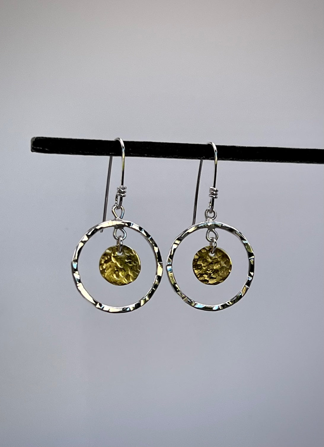 Two Tone Drop Earrings