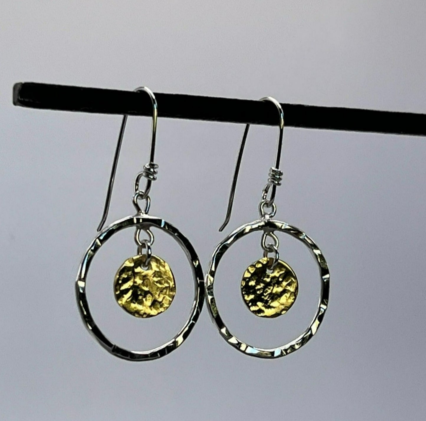 Two Tone Drop Earrings