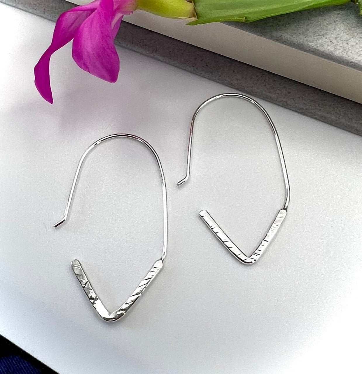 V-Hoop Earrings